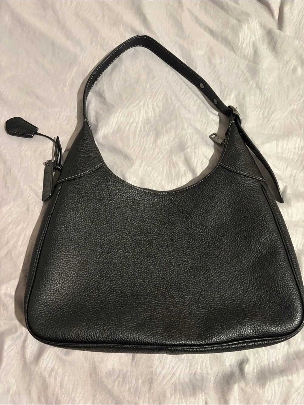 Coach Black Pebbled Leather Shoulder Bag